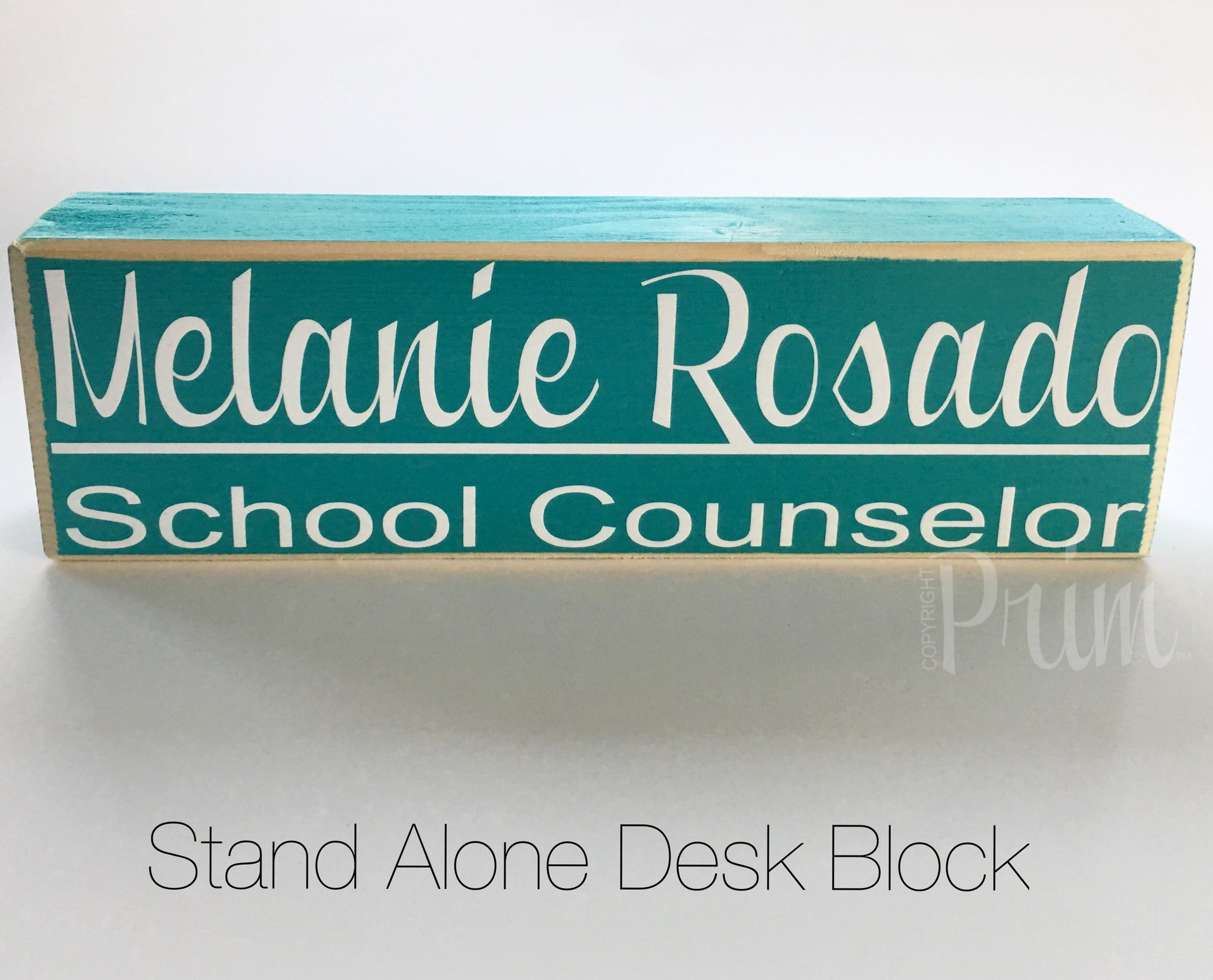 10x4 Desk Name Wooden Block Sign for Business Nurses Administrator Teacher Job Title