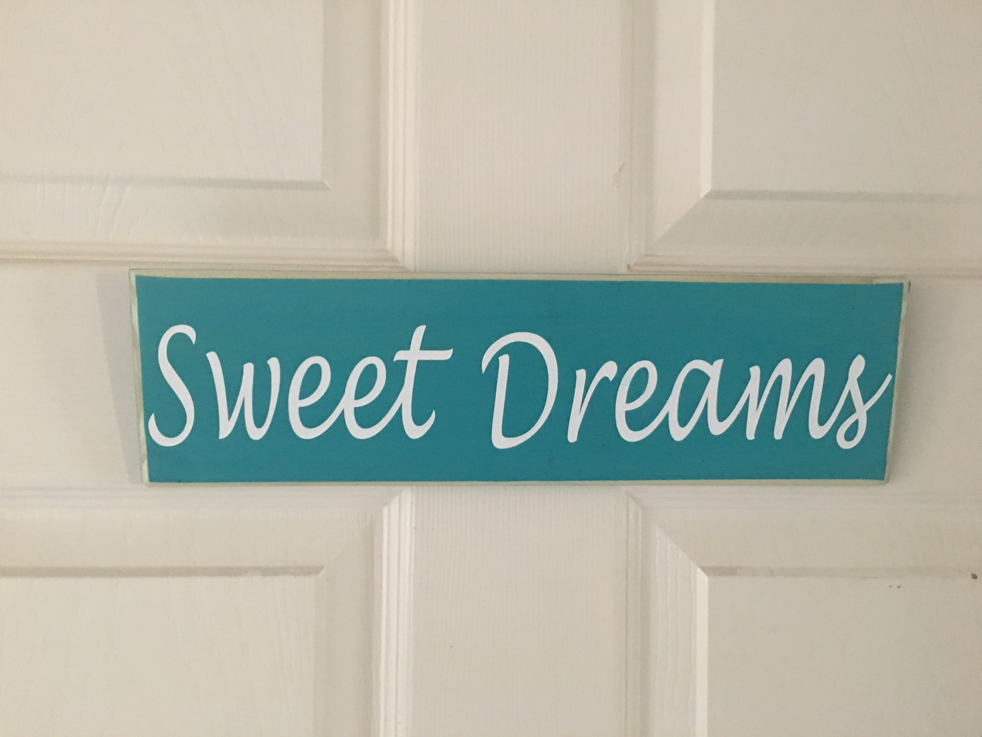 14x4 Sweet Dreams Custom Wood Sign | Children Kids Nursery Baby Shower Room Sleeping Shhh Dreaming Wall Door Plaque