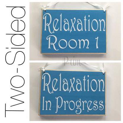 8x6 Two Sided Room number Relaxation Wood Sign