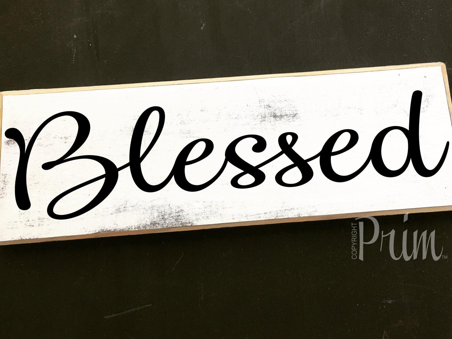 12x4 Blessed Wood Wedding Family Sign