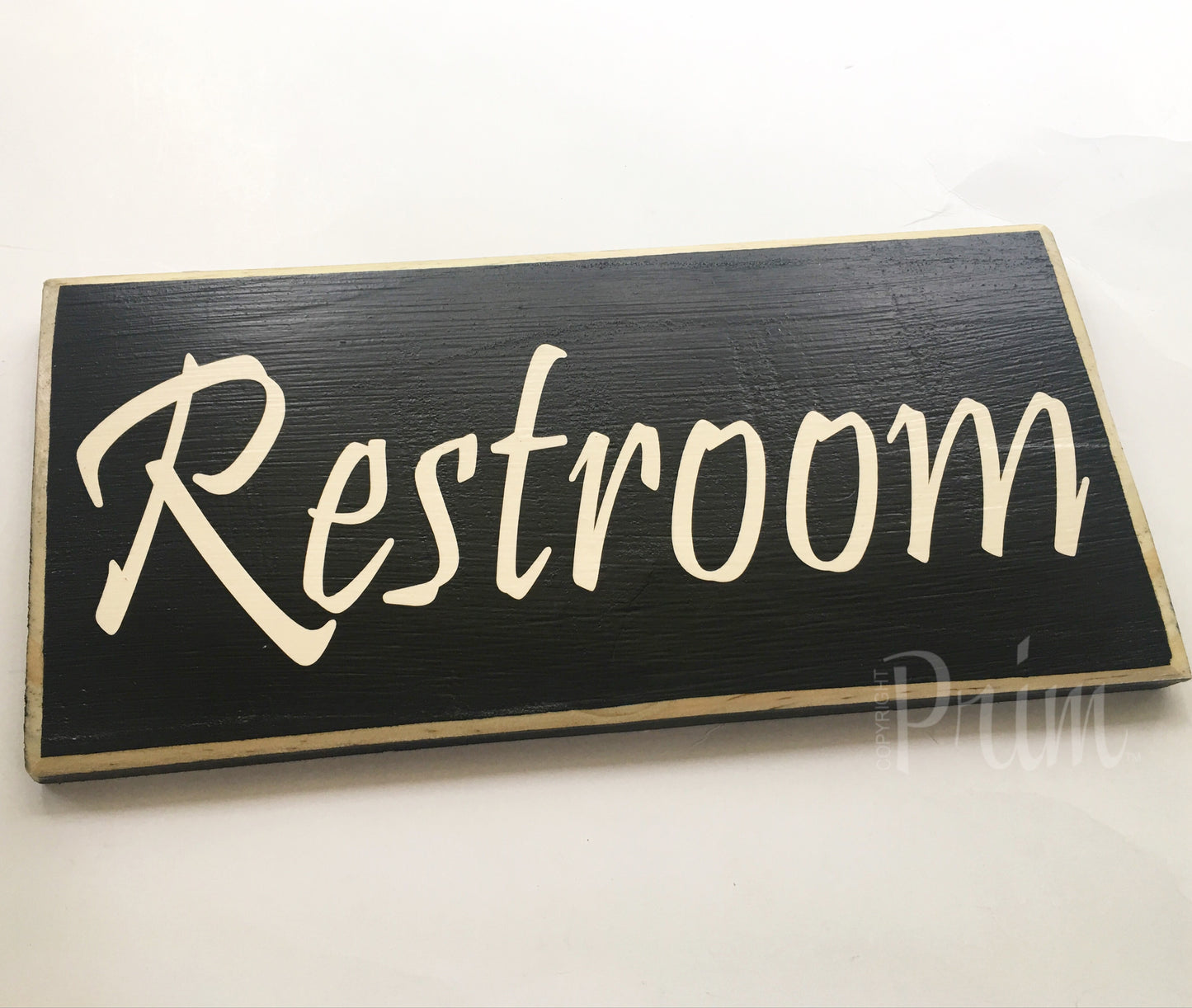 12x6 RESTROOM Wood Bathroom Sign