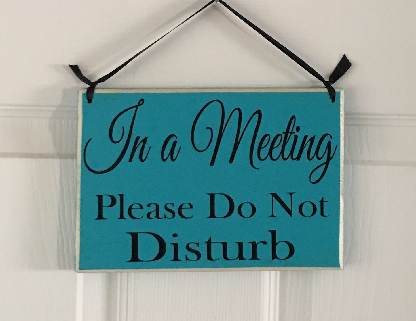 8x6 In A Meeting Wood Sign