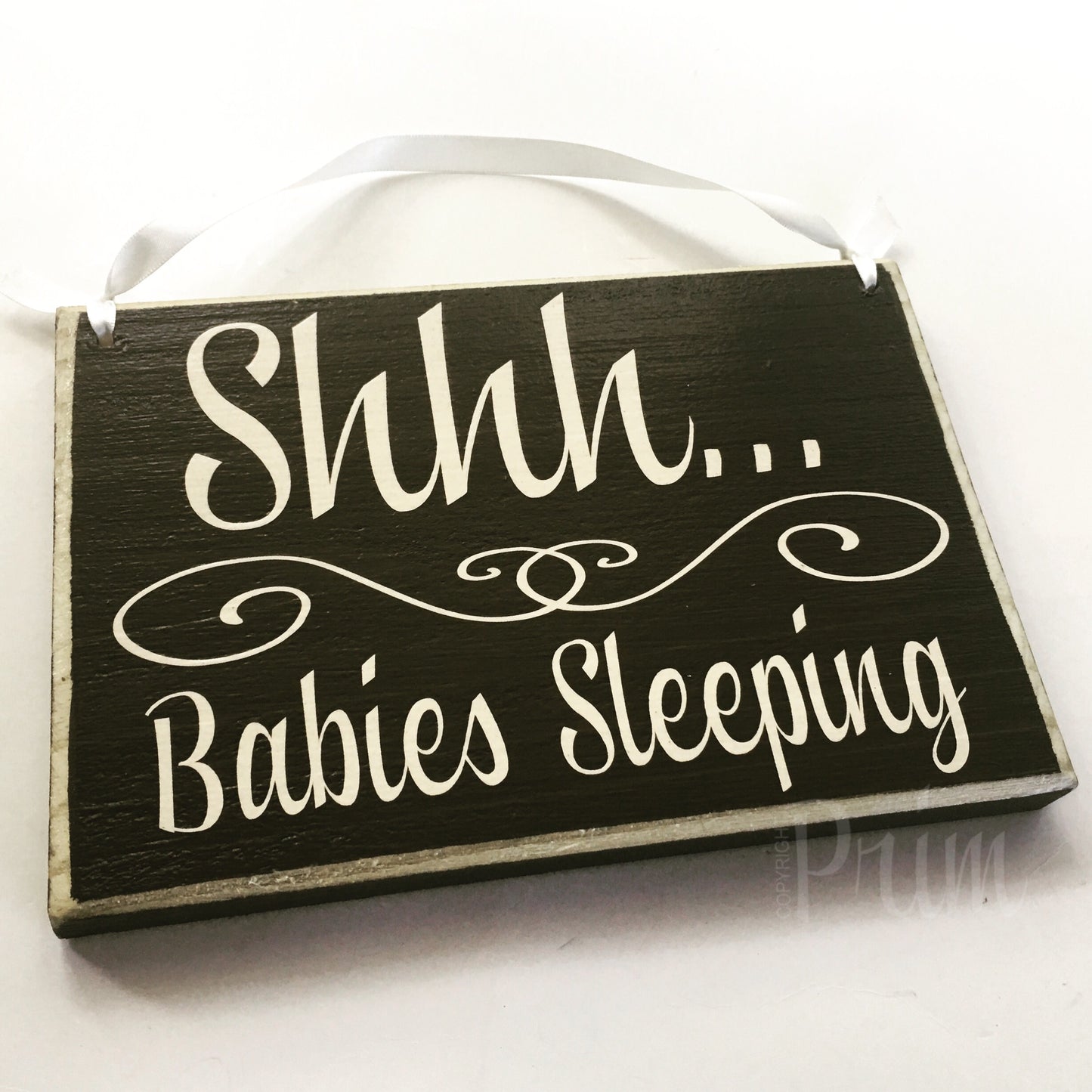 8x6 Shhh Babies Sleeping Twins Please Do Not Disturb Wood Sign