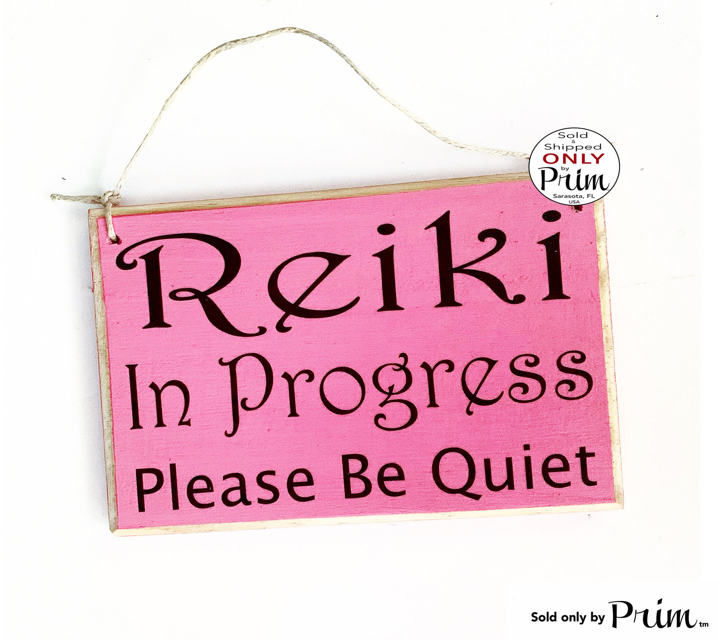 8x6 Reiki In Progress Please Be Quiet Custom Wood Sign Please Do Not Disturb Zen Den Therapy Meditation Quiet Shhh Speak Softly Door Plaque Designs by Prim