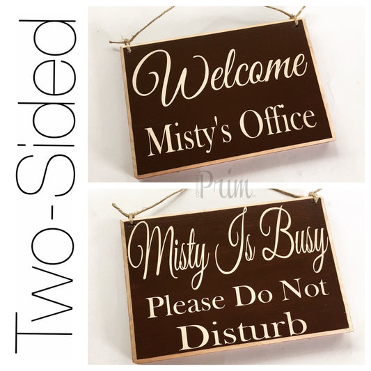 8x6 Custom Name Two Sided Welcome Personalized Please Do Not Disturb