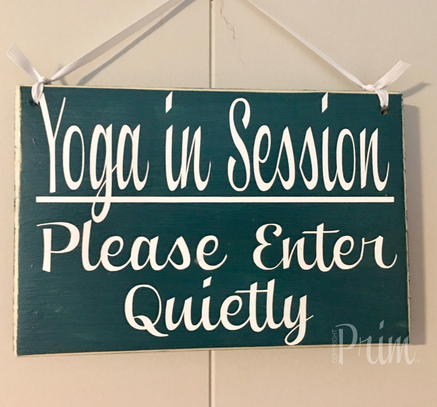 8x6 Yoga In Session Wood Sign