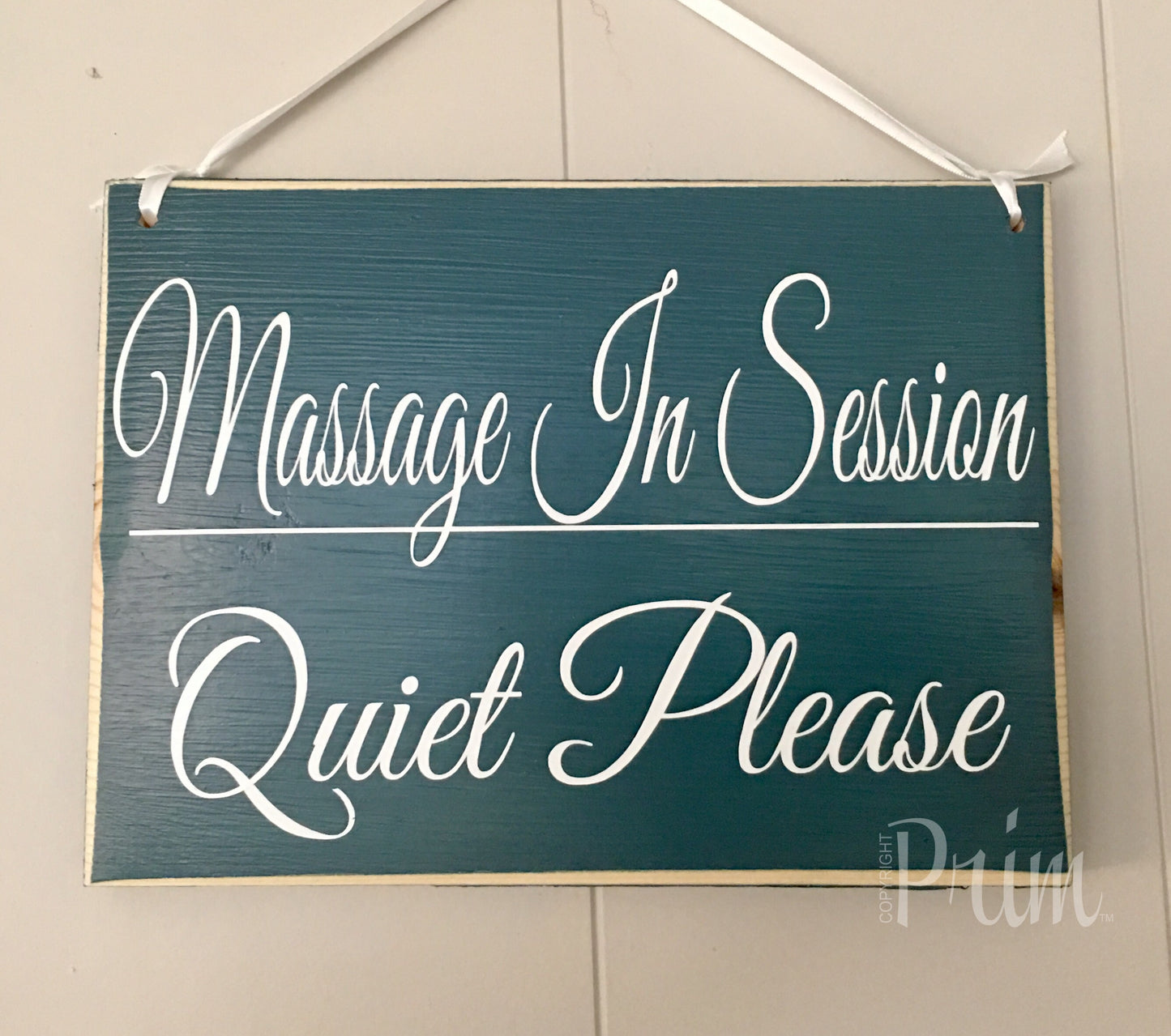 10x8 Massage In Session Quiet Please Wood Shhh Spa Service Sign