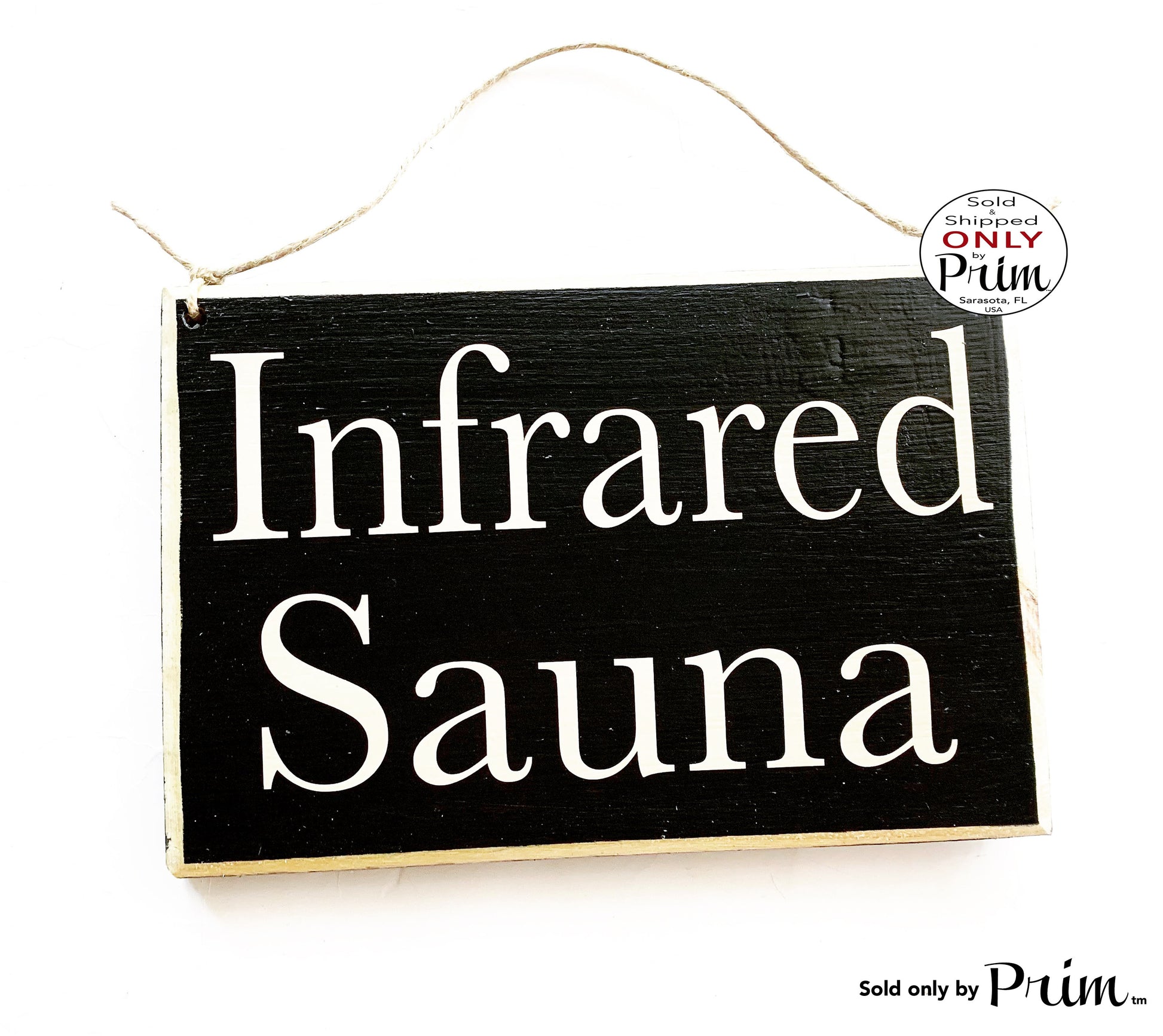 8x6 Infrared Sauna Custom Wood Sign | Spa Salon In Session Do Not Disturb Treatment Detoxification Light Steam Room Wall Decor Door Plaque