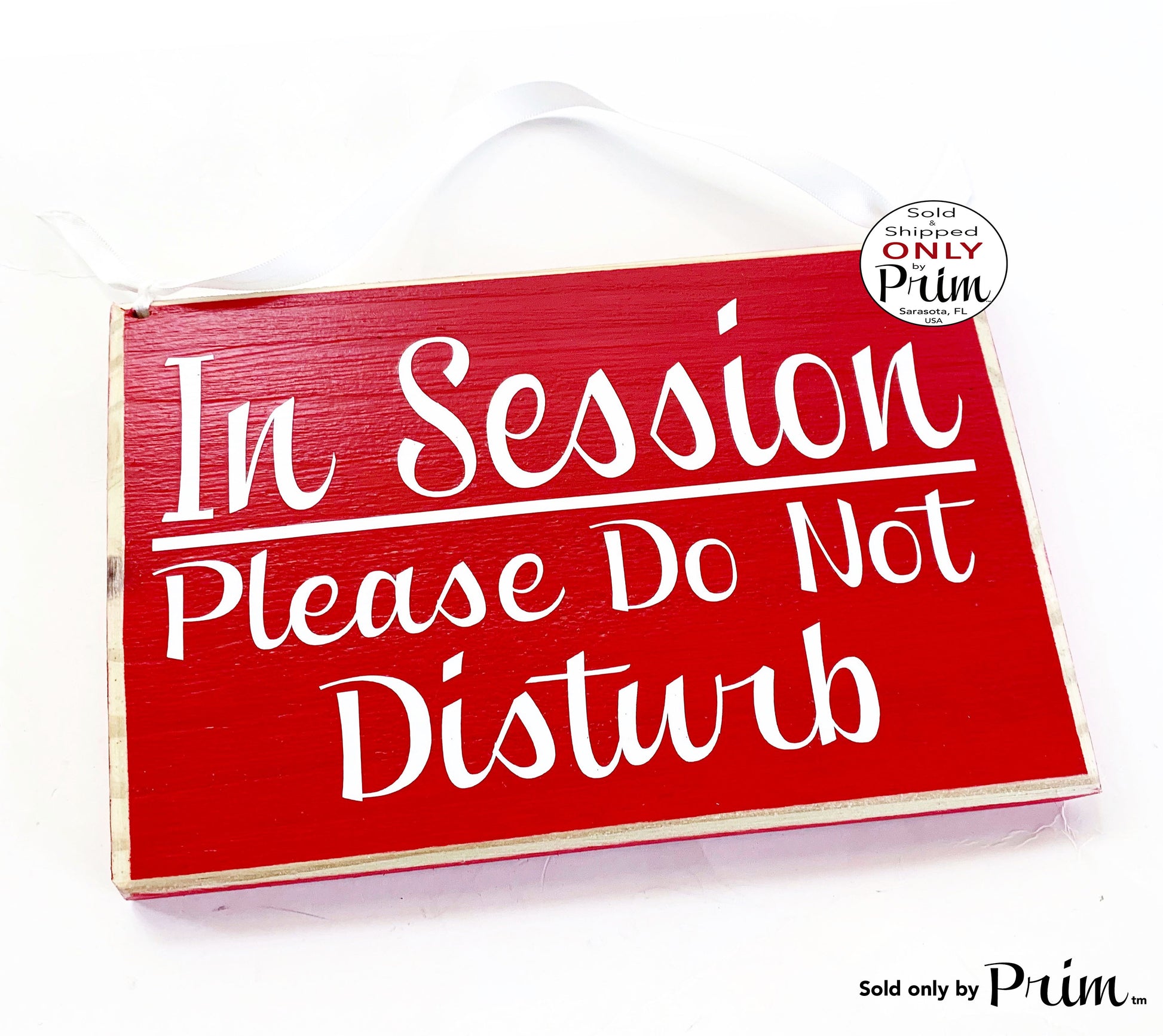8x6 In Session Please Do Not Disturb Custom Wood Sign Welcome In A Meeting Conference Custom Door Plaque