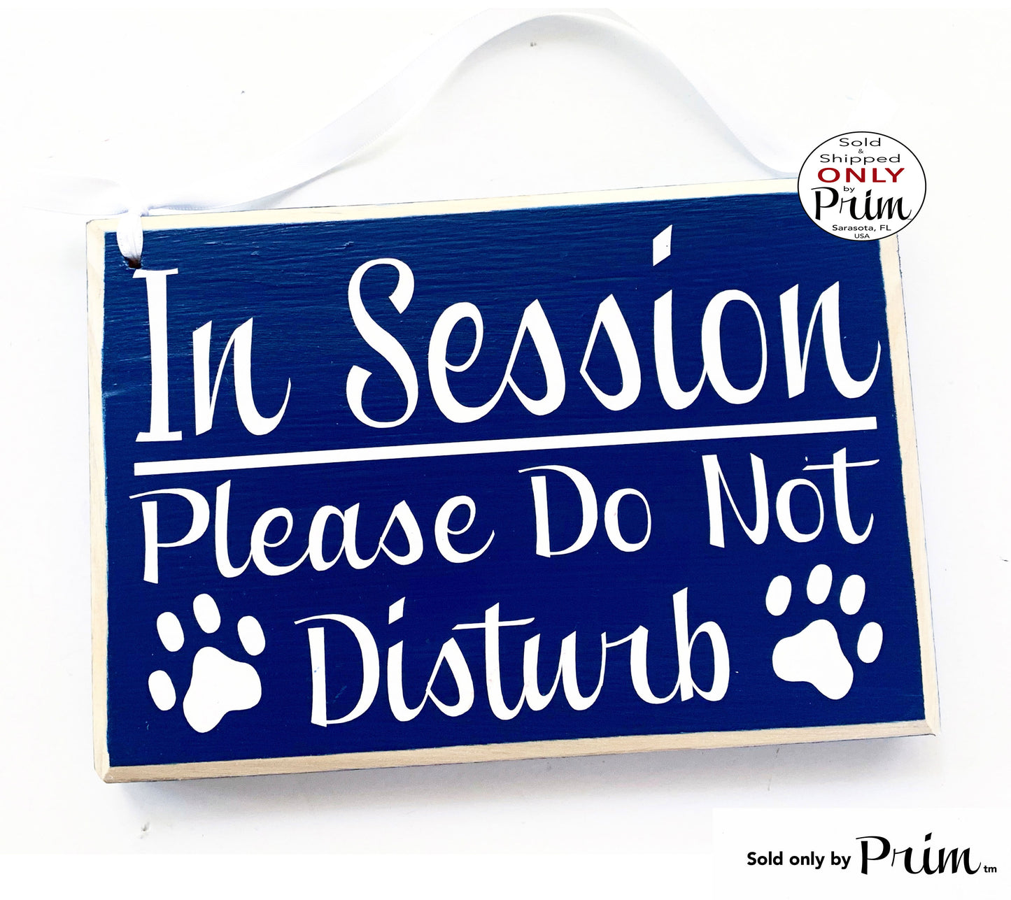 8x6 Animal Paws In Session Please Do Not Disturb Custom Wood Sign Dog Cat Lover Unavailable Busy Vet Animal Clinic Office Door Wall Plaque Designs by Prim