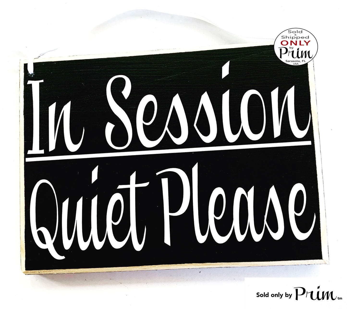 10x8 In Session Quiet Please Custom Wood Sign In Progress Please Do Not Disturb Shhh Soft Voices Massage Spa Service Facial Waxing Salon Designs by Prim
