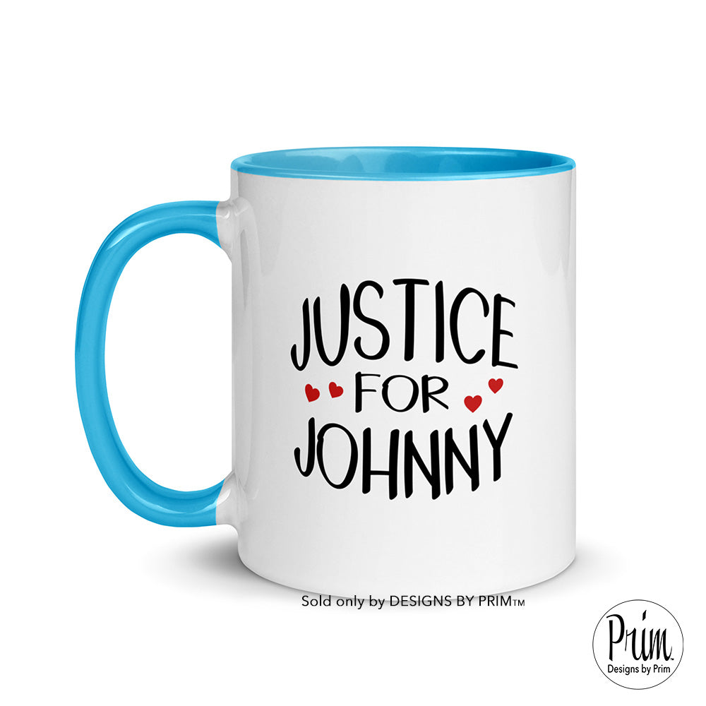 Designs by Prim Justice For Johnny 11 Ounce Ceramic Mug | Johnny Depp Trial Social Mega Pint Amber Good Humor Coffee Tea Cup