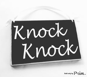 8x6 Knock Knock Custom Wood Sign Please Knock In Session Meeting Conference Private Business Office Spa Welcome Plaque