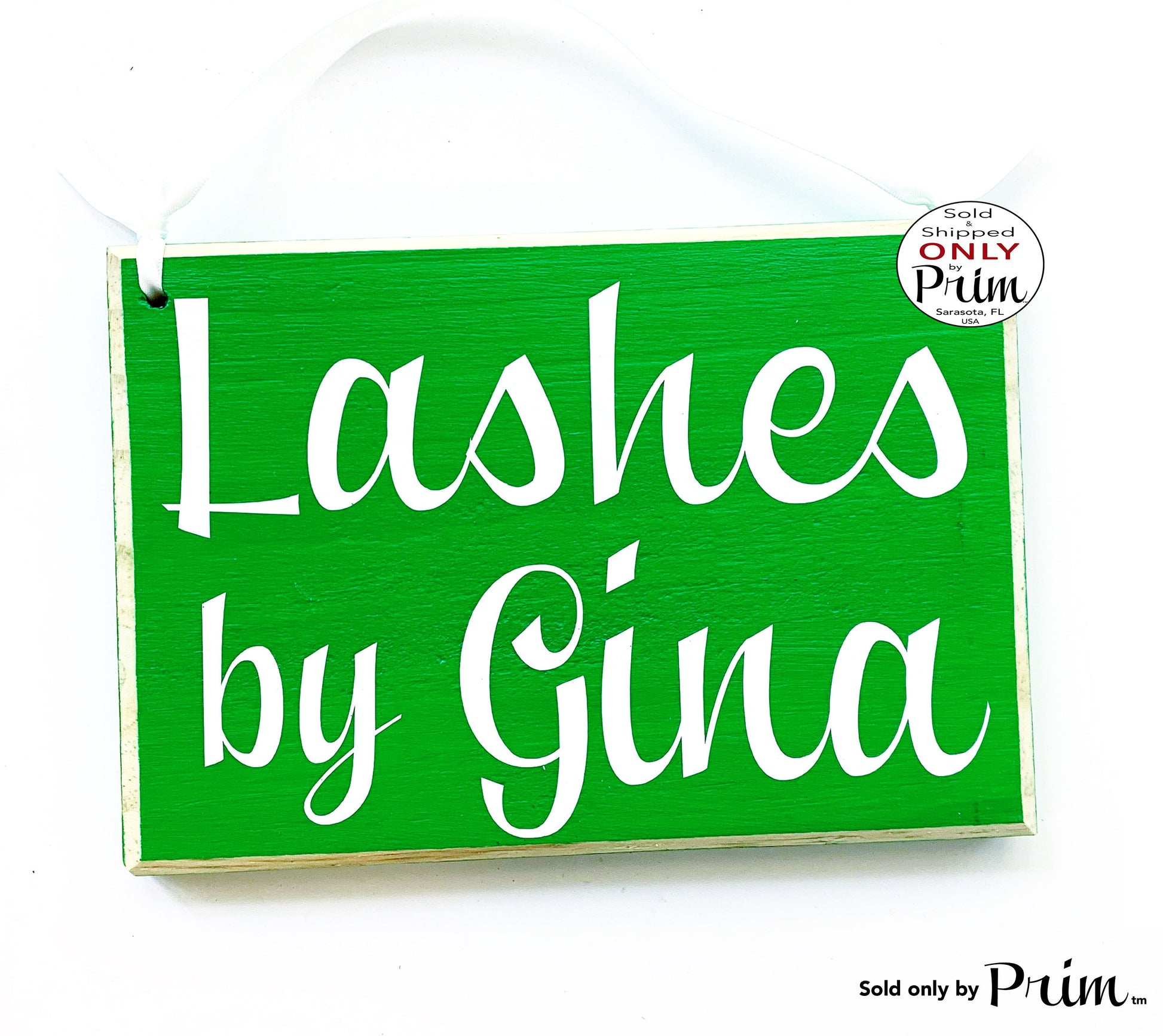 8x6 Lashes by Name Personazlized Custom Wood Sign In Session Progress Please Do Not Disturb Lashes Extensions Eyebrows Salon Door Plaque Designs by Prim