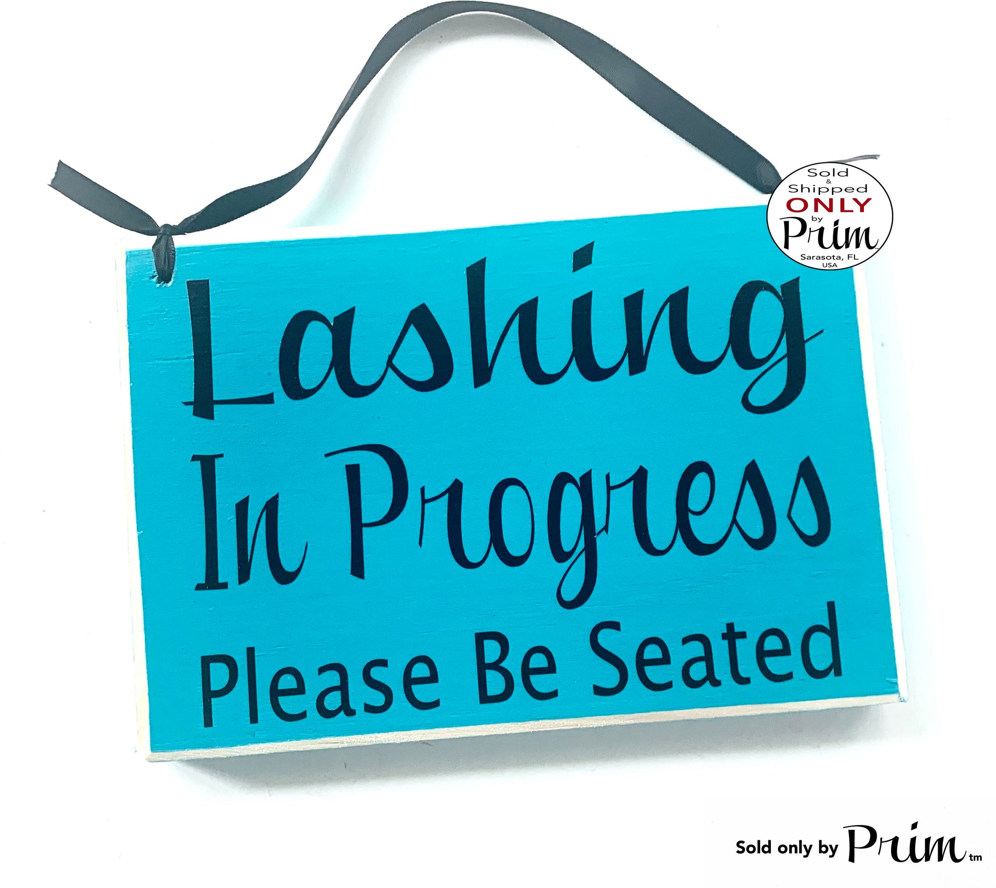 8x6 Lashing In Progress Please Be Seated Custom Wood Sign | In Session Do Not Disturb Enter Lashes Extensions Eyebrows Salon Door Plaque Designs by Prim