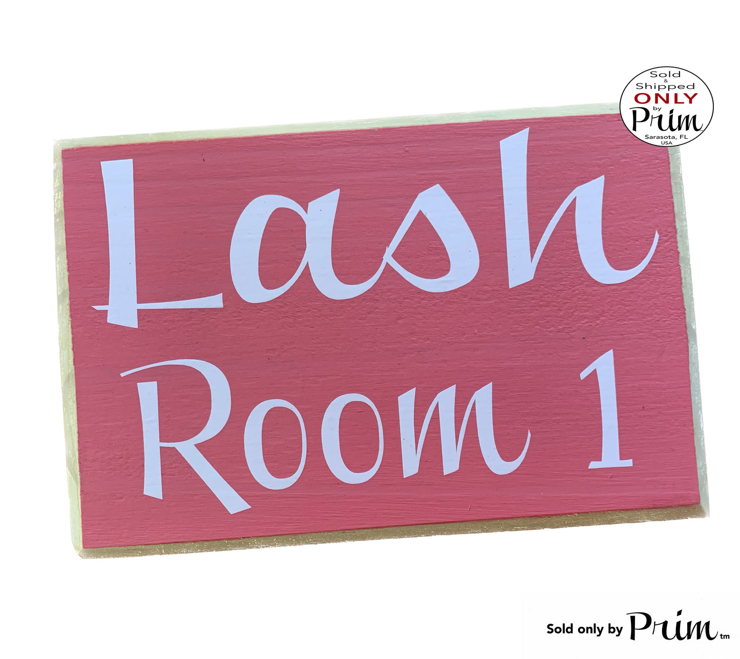 Designs by Prim 8x6 Lash Room Number Custom Wood Sign Extensions Welcome Office Spa Eyelash Eyebrow Relaxation Meditation Brow Waiting Room Wall Door Plaque