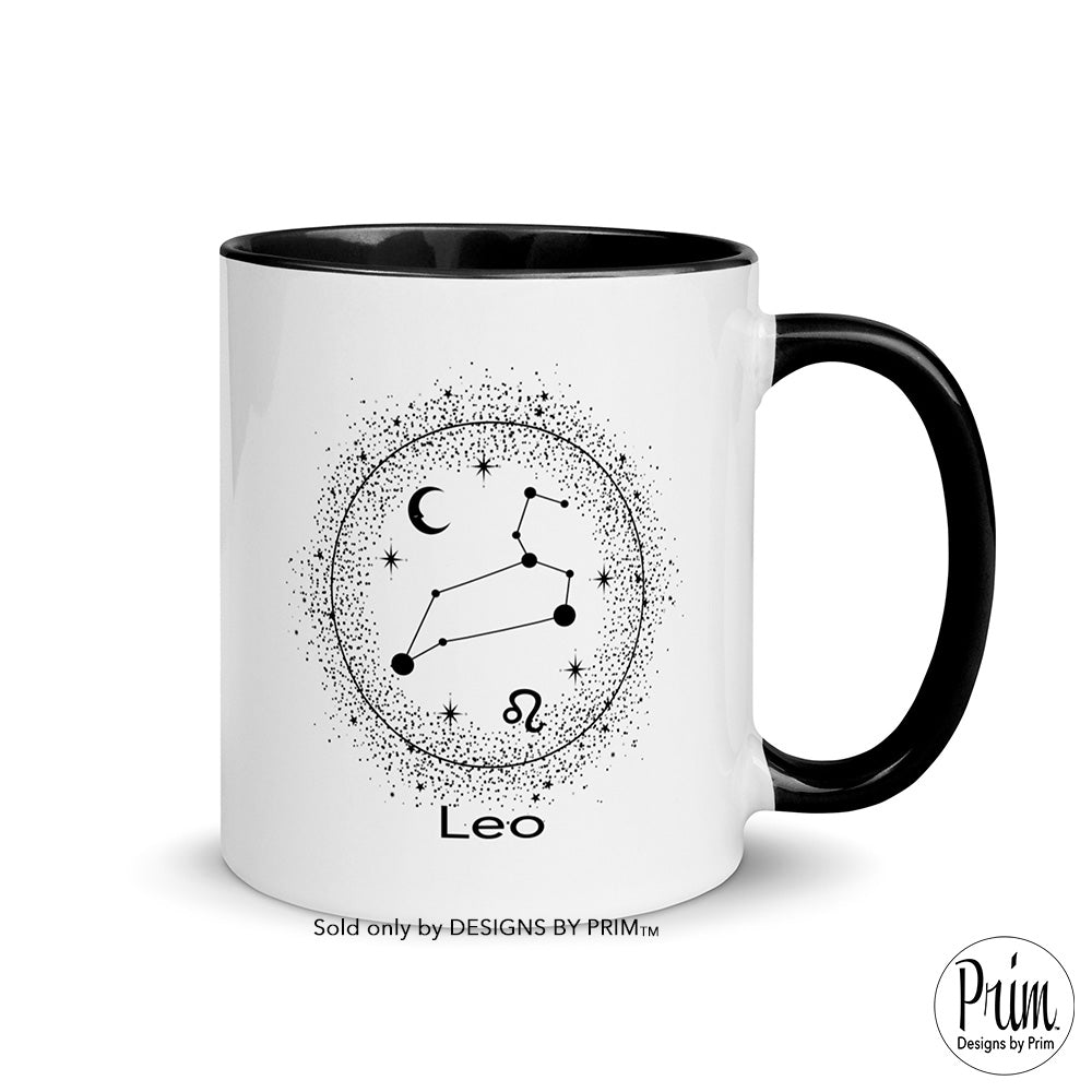 Designs by Prim Leo Constellation Zodiac 11 Ounce Ceramic Mug | Astrology Horoscope 12 Months Birthday Gift Coffee Tea Cup