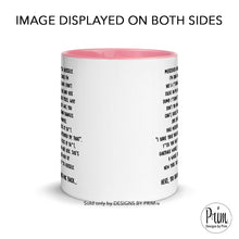 Load image into Gallery viewer, Designs by Prim Lisa Barlow Hot Mic Moment 11 Ounce Ceramic Mug | RHOSLC Real Housewives Salt Lake Meredith Brooks Bravo Graphic Typography Coffee Tea Cup
