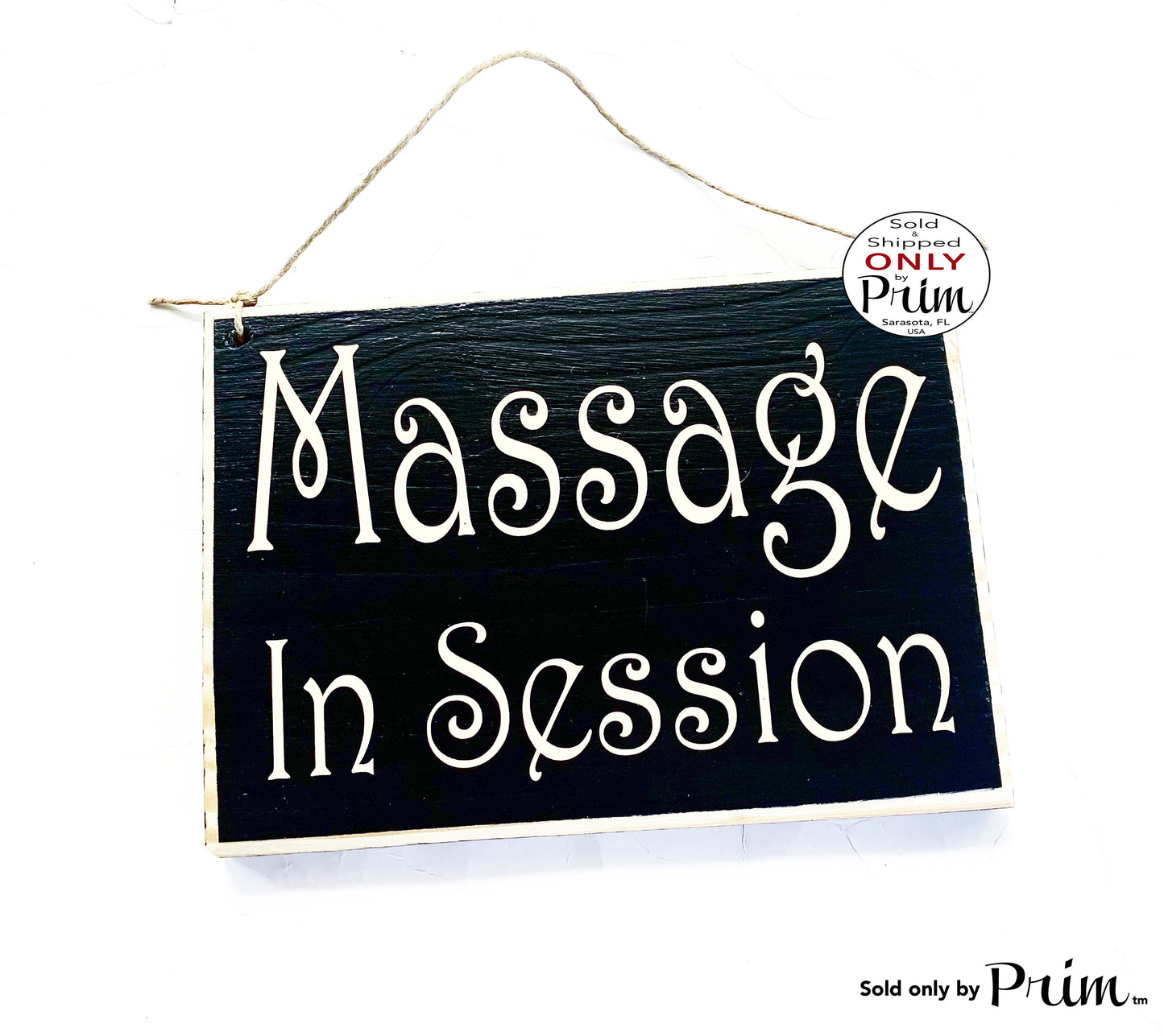 8x6 Massage In Session Custom Wood Sign | In Progress Please Do Not Disturb Spa Salon Office Relaxation Treatment Room Private Door Plaque Designs by Prim