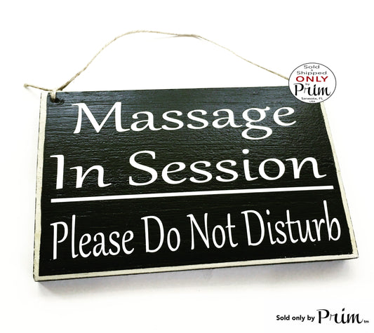 8x6 Massage In Session Please Do Not Disturb Custom Wood Sign Treatment Room Spa Salon Progress Office Welcome Wall Decor Plaque Door Hanger