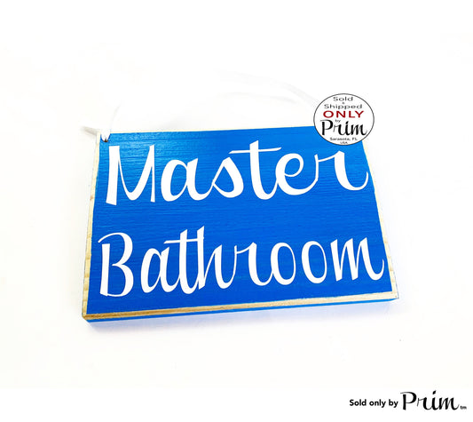 8x6 Master Bathroom Custom Wood Sign Restroom Bathroom Suite Bedroom Bed and Breakfast Hotel Spa Sleep Resort Welcome Door Plaque Hanger