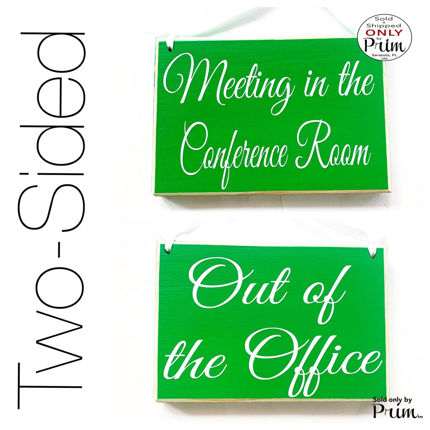 8x6 Meeting In The Conference Room Out of the Office Custom Wood Sign | In Progress Sign | In Session Sign | Please Do Not Disturb Sign