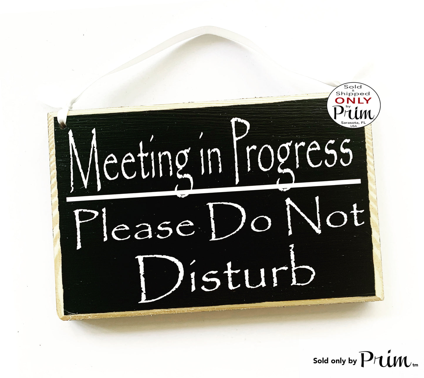 8x6 Meeting In Progress Please Do Not Disturb Custom Wood Sign In Session Business Office Conference Do Not Enter Busy Corporate Door Plaque