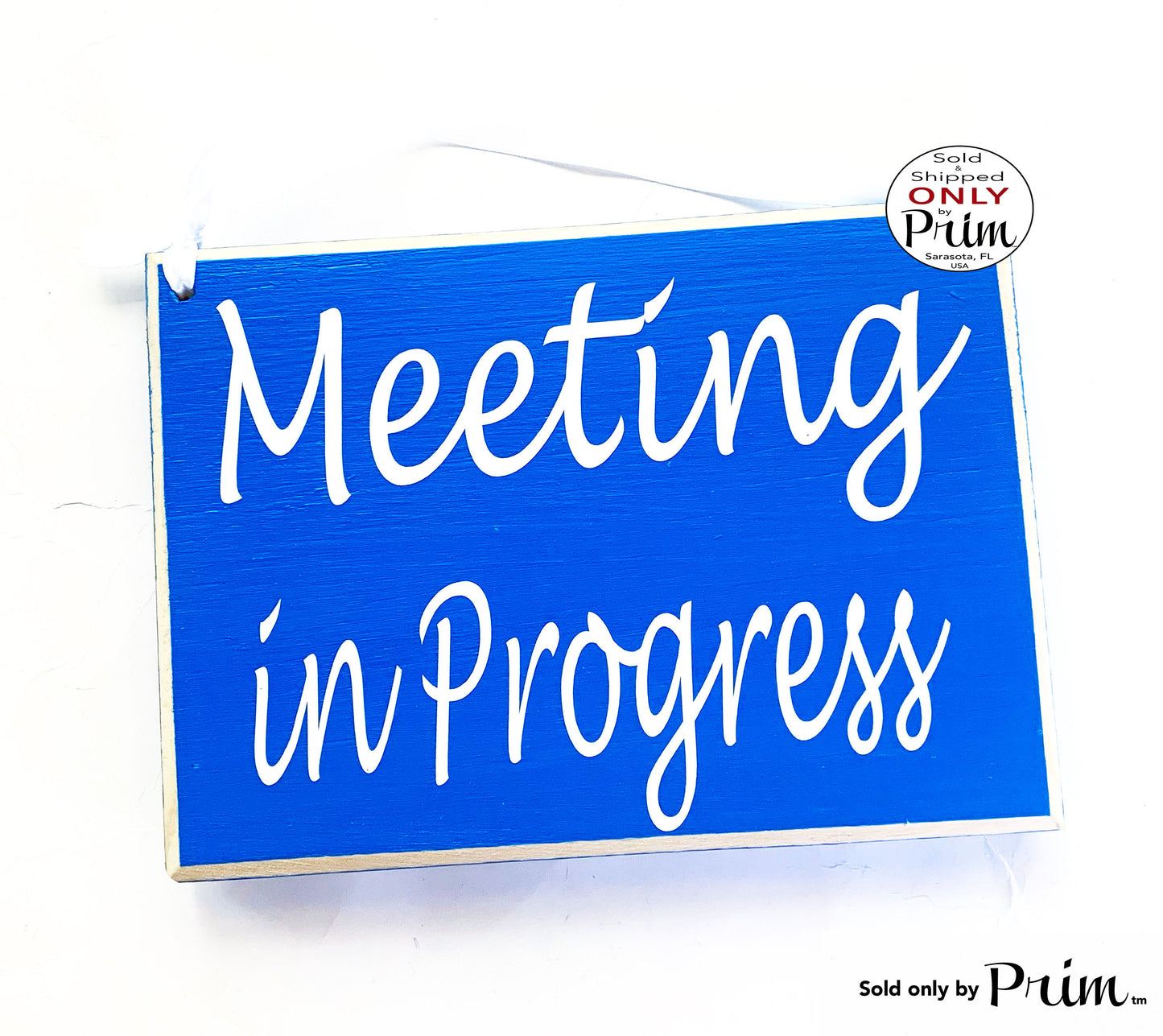 8x6 Meeting In Progress Custom Wood Sign In Session Please Do Not Disturb Business Office Conference Do Not Enter Busy Corporate Door Plaque Designs by Prim