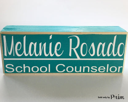 10x4 Desk Name Block Title Office Business Nurse Sign Job Title
