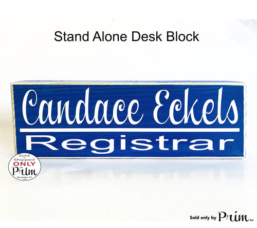 10x4 Desk Name Block Title Office Business Nurse Sign Job Title