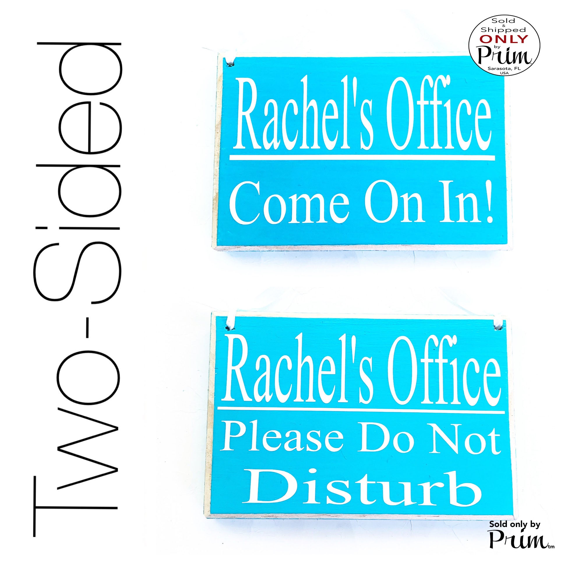 8x6 Custom Name ADD NAME Please Do Not Disturb Welcome Two Sided Custom Wood Sign| Home Office Business In Session Meeting Conference Plaque Designs by Prim