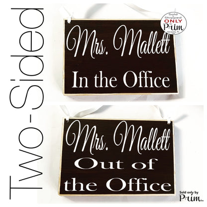 8x6 Custom Name ADD NAME Please Do Not Disturb Welcome Two Sided Custom Wood Sign Teacher Counselor School In The Office Out Open Closed 