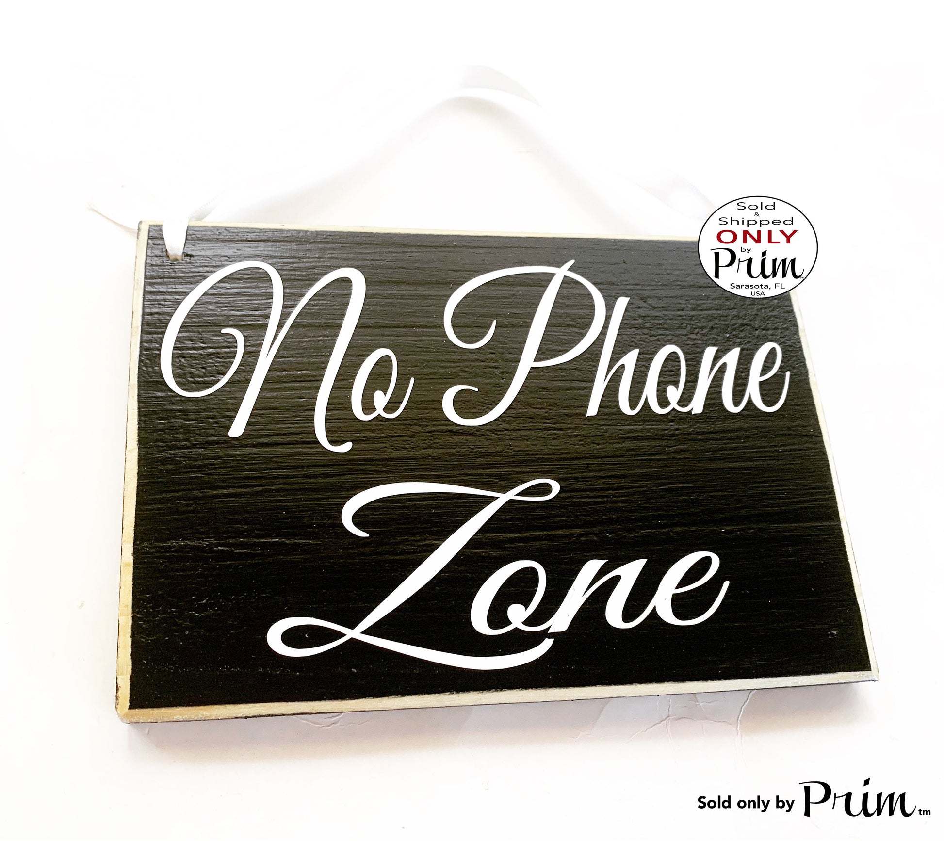 8x6 No Phone Zone Custom Wood Sign Please Kindly Refrain From Talking on Your Cell Silence Quiet Voices Shhh Quiet Spa Business Door Plaque 