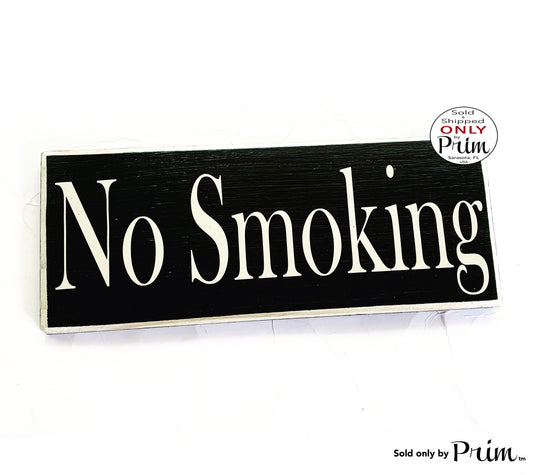10x4 No Smoking Custom Wood Sign No Vaping Office Business Restaurant Cafe Door Wall Plaque