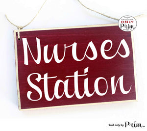 8x6 Nurses Station Custom Wood Sign Work Doctor's Office Physician Clinic Medical Front Desk Medical Center Patient Room Door Plaque Designs by Prim