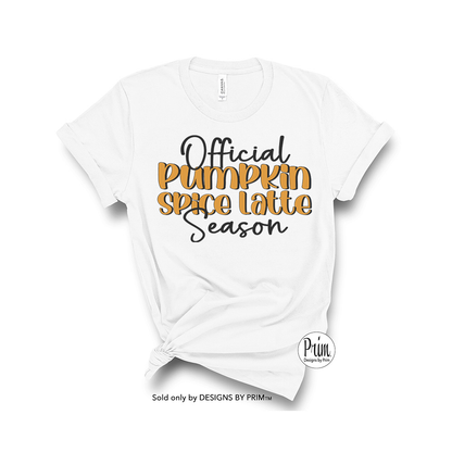 Designs by Prim Official Pumpkin Spice Latte Season Soft Unisex Crew Neck Sweatshirt | Sweater Weather Season It's Fall Y'all Happy Fall Top