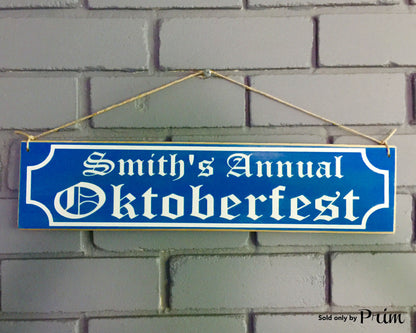 18x6 Custom Name Oktoberfest Wood German Biergarten Sign