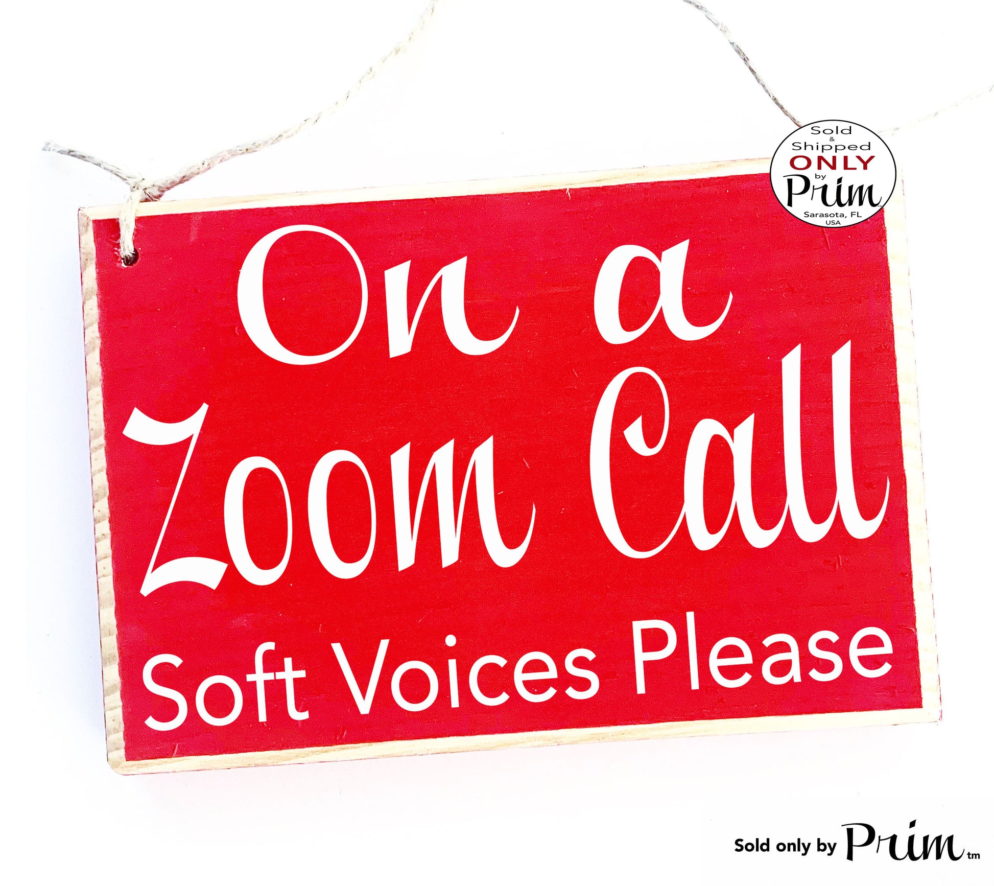 8x6 On a Zoom Call Soft Voices Please Custom Wood Sign Meeting Please Do Not Disturb Home Office Working Busy In Session Virtual Door Plaque Designs by Prim