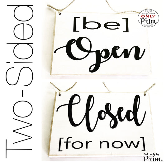 Two Sided 8x6 Be Open Closed For Now Custom Wood Sign Business Hours Shop In Session Please Do Not Disturb Welcome Spa Salon Office Plaque