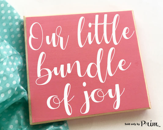 Our Little Bundle Of Joy Nursery Princess Baby Sleeping Baby Shower Newborn Decor Room Wood Sign