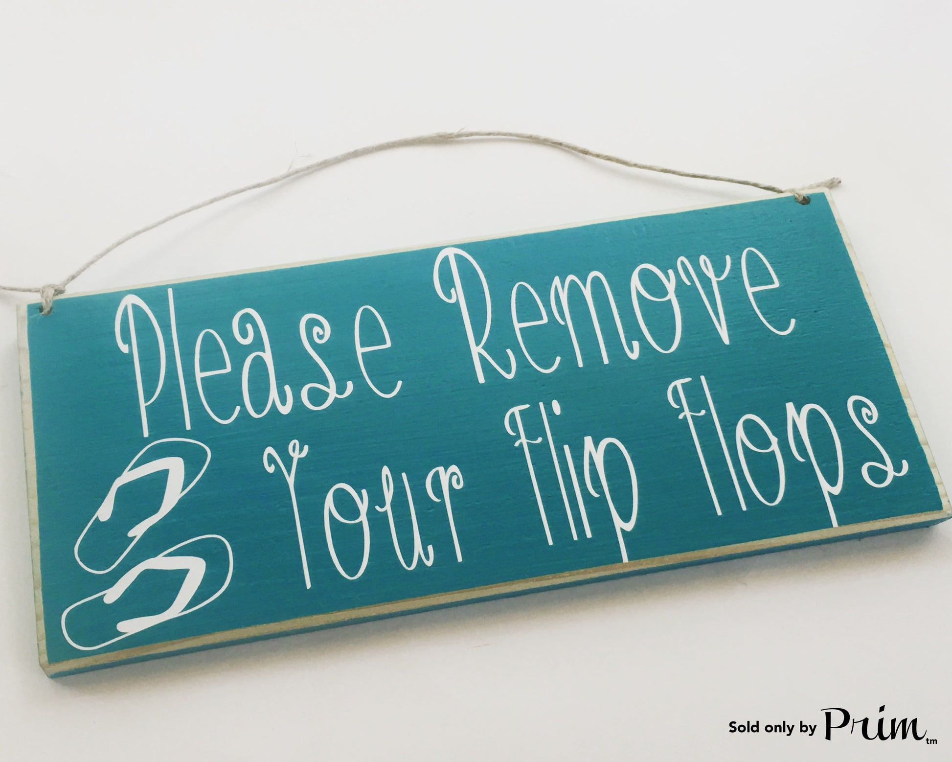 12x6 Please Remove Your Flip Flops Custom Wood Sign Salt Life Beach Cottage Door Welcome Plaque