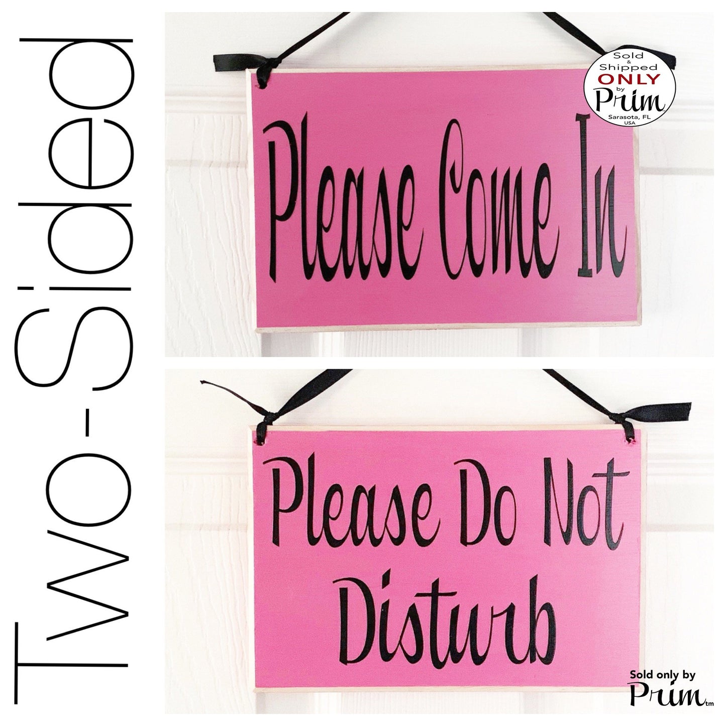 Two Sided 8x6 Please Come In Please Do Not Disturb Custom Wood Sign Welcome Open Closed In Session Progress Meeting Office Door Wall Plaque