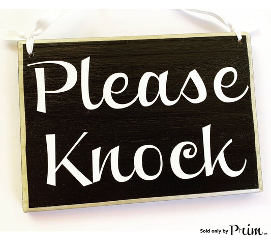 Please Knock Custom Wood Sign 8x6 Soft Voices In Session In Progress Shhh Baby Sleeping Do Not Disturb Private Welcome Plaque
