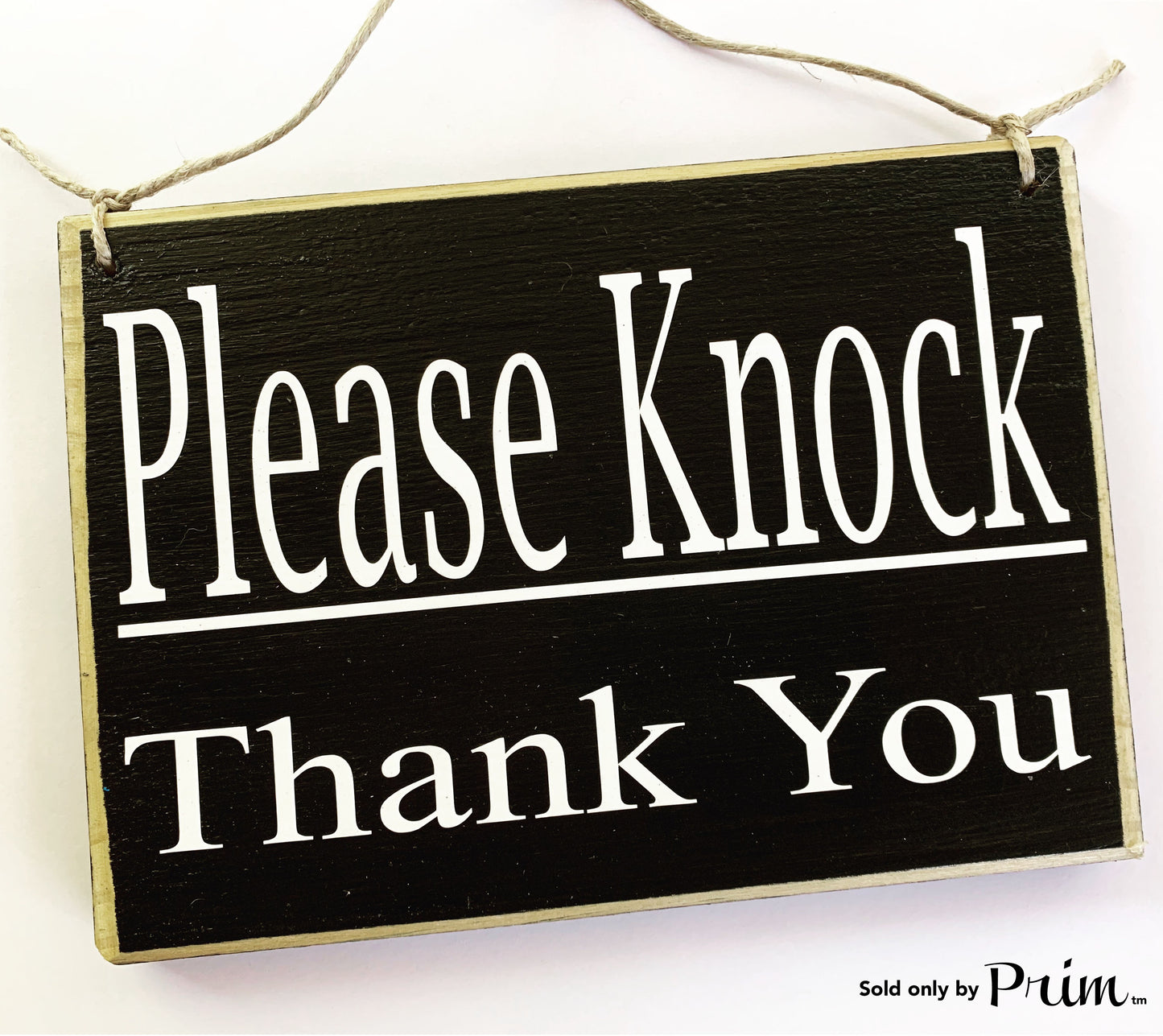 8x6 Please Knock, Thank you (Choose Color) Custom Wood Sign In Session Please Do Not Disturb Business Corporate Welcome Plaque