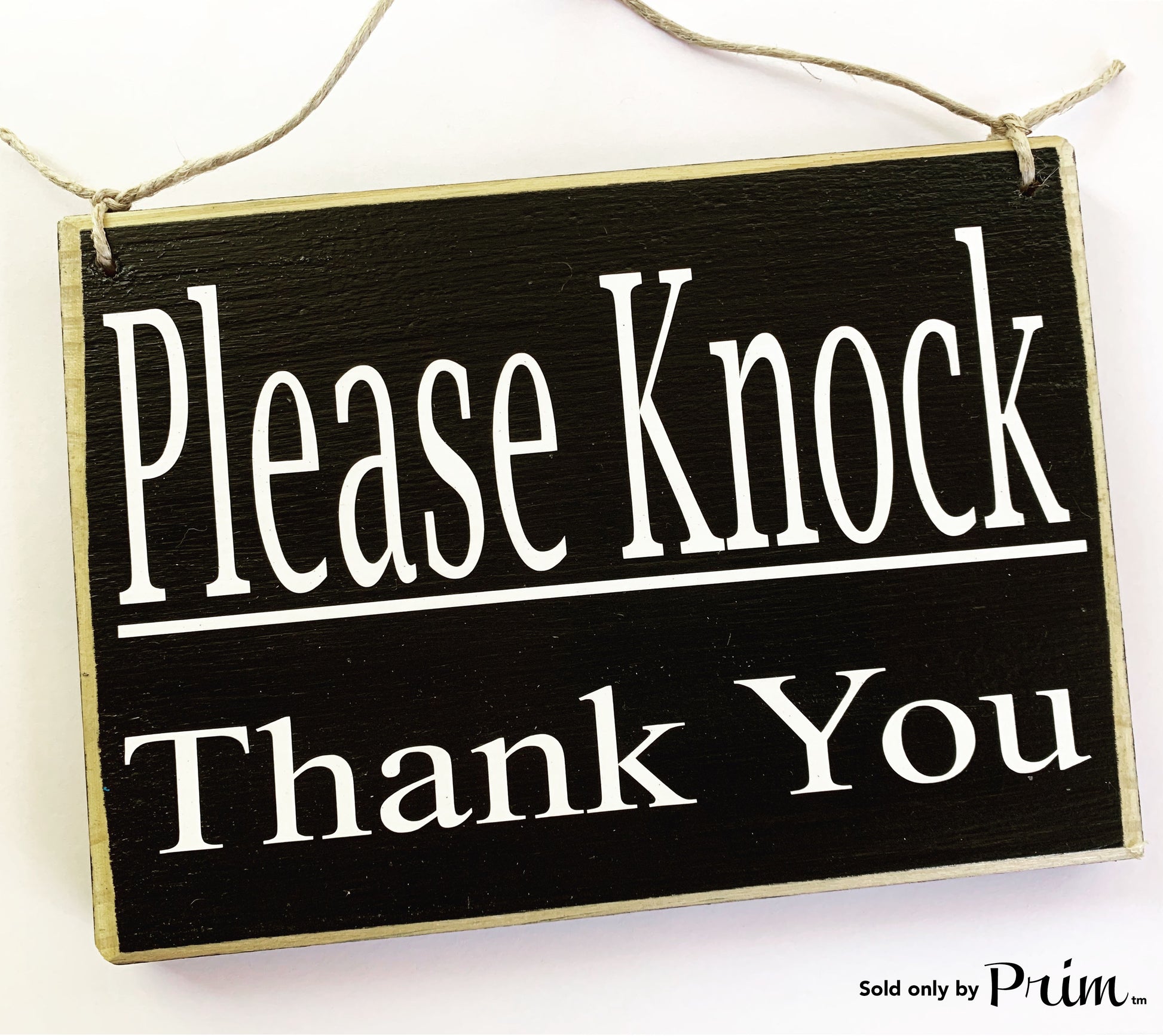 8x6 Please Knock, Thank you (Choose Color) Custom Wood Sign In Session Please Do Not Disturb Business Corporate Welcome Plaque