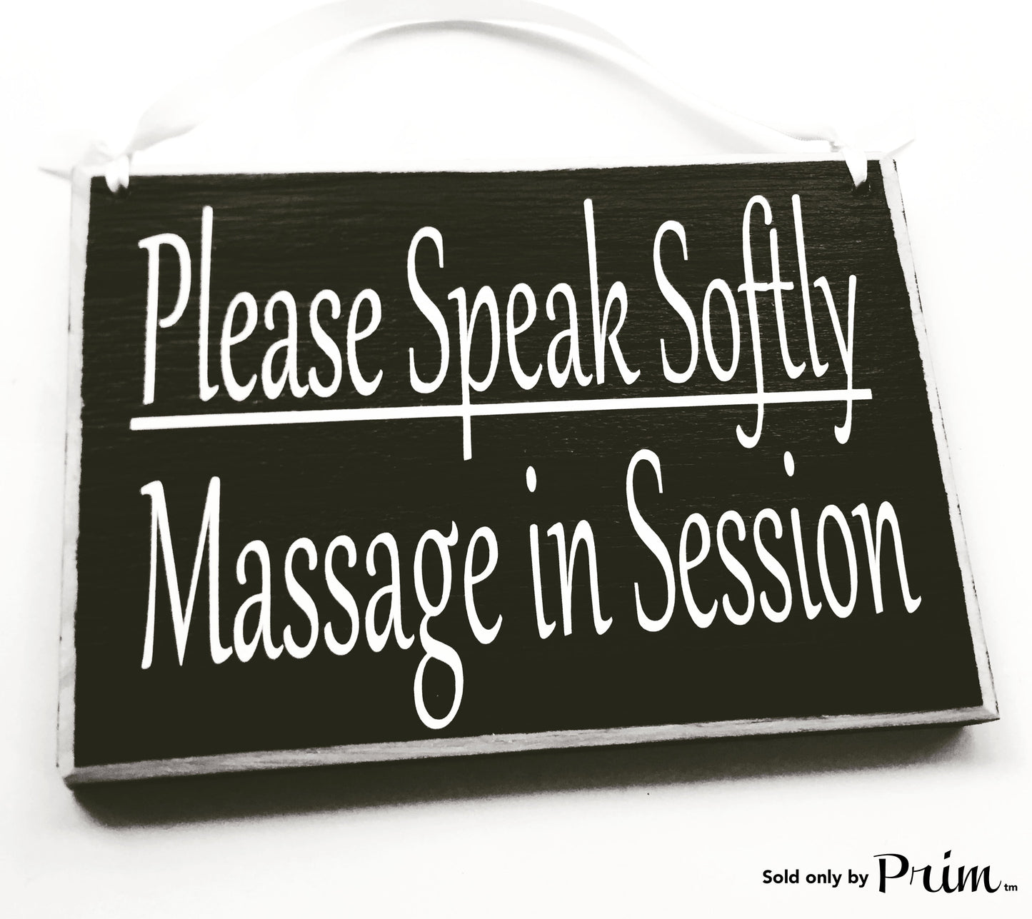 8x6 Please Speak Softly, Massage In Session Custom Wood Sign Spa Office Soft Voices In Progress Salon Door Plaque 