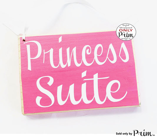 8x6 Princess Suite (Choose Color) Custom Bedroom Bed and Breakfast Hotel Spa Sleep Resort Welcome Door Plaque Hanger