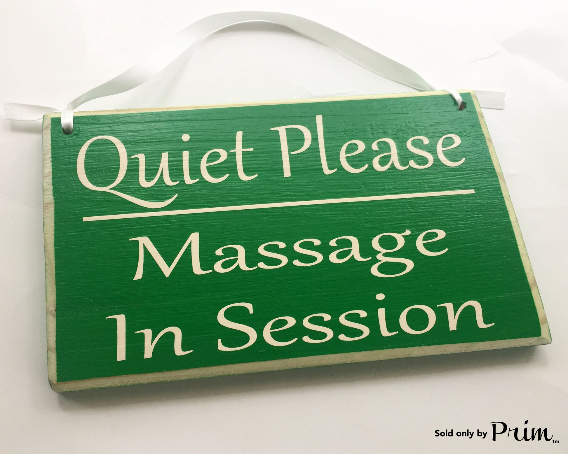 10x8 Quiet Please Massage In Session Do Not Disturb Salon Spa Office Custom Wood Sign Shhh Soft Voices Quiet Please
