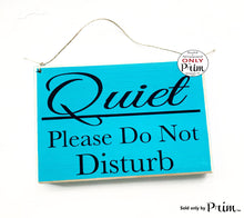 Load image into Gallery viewer, 8x6 Quiet Please Do Not Disturb Custom Wood Sign In The Zone Welcome Meeting In Session Progress Conference Office Workspace Door Plaque