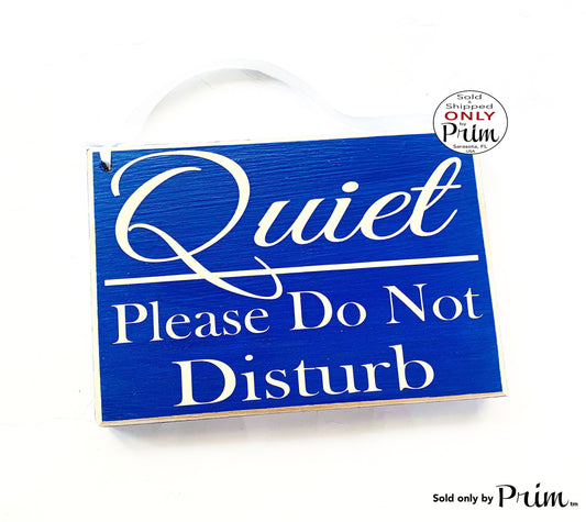 10x8 Quiet Please Do Not Disturb Custom Wood Sign | In Session Meeting Shhh Soft Voices Please Massage Spa Service Relaxation Door Plaque